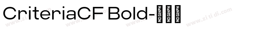 CriteriaCF Bold字体转换